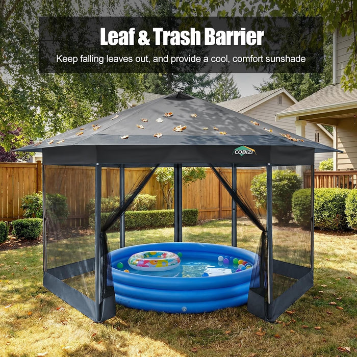 16x16 Pop Up Gazebo Weatherproof MosquitoNetting Shelter