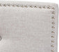 Windsor Tufted King Panel Headboard in Grayish Beige