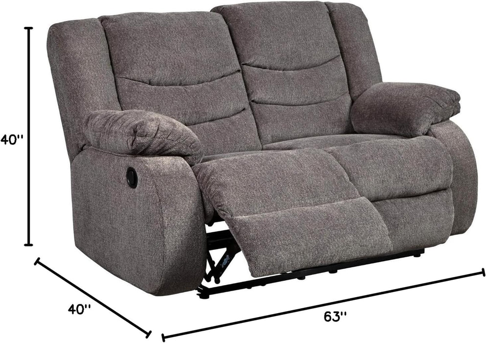 Light Brown Reclining Loveseat