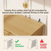 Bedroom Dresser, 47.2" Fluted Wood Dressers, 6 Drawer Dresser