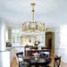 Gold GeometricMetal Pendant Chandelier 5 Light Fixture
