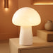 Mushroom Table Lamp 12.75" - Elegant Modern Glass Lamp for Bedside Tables, Nightstands, Desks, Bookshelves - Cozy Ambient Night Light with Warm White Lamp Living Rooms, Bedrooms - White