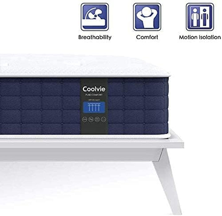 Twin XL Mattress, 10 Inch Twin XL Size Hybrid Mattress, Individual Pocket Springs with Memory Foam, Bed in a Box, Cooler Sleep with Pressure Relief and Support