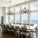 Black Matte Farmhouse Chandelier 12 Light Fixtures