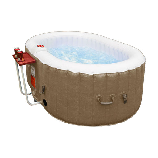 ALEKO Oval Spa Inflatable 2 Prs Hot Tub Personal Spa 145 Gallon with Drink Tray