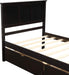 Twin Platform Beds with Storage Drawers Solid Wood Twin Bed Frame with Headboard and Footboard, No Box Spring Needed, Espresso