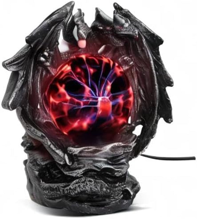 Plasma Ball Lamp Touch Sensitive,Party Magical Electrostatic Red Color Crystal Ball for Halloween (Evil Dragon)
