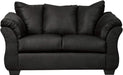 Plush Loveseat - Dark Blue