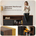 FiftyFiveInch Walnut Sturdy File Cabinet With Drawers