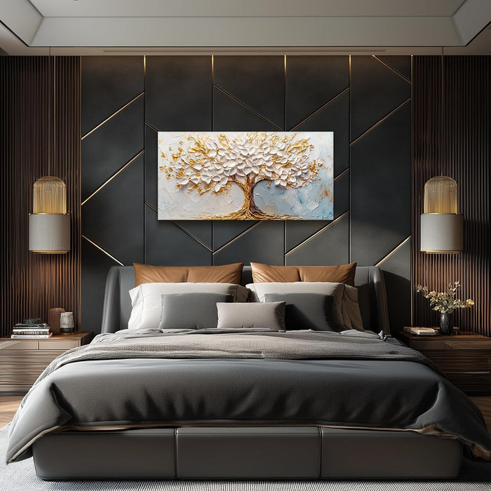 Tree of Life Large Wall Art, Blossom Tree Canvas Paintings, Nature Landscape Abstract Art Prints, Modern Trendy Pictures Wall Decor Living Room Bedroom, Office Art Wall Decoration 20"X40"