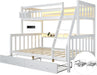 Twin Over Twin Bunk Bed With DetachableGuardrailSystem