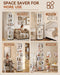 Rotating Bookshelf, 6 Tier Solid Wood Bookshelf Tower with Lockable Wheels