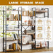 Industrial 14 Shelving Brown Bookcase Display Unit