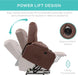 Power Lift Recliner Massage Chair with USB, Heat, and Cupholders