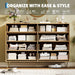 Fluted Dresser for Bedroom with 8 Drawers,55" Wide Modern Chest of Wooden Bedroom Chest with Metal Handle,Clothes Storage Organizer,Dresser & TV Stand for Living Room,Nutural