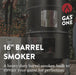 Gasone Vertical Smoker with Thermometer – 16 Inch Heavy Duty Charcoal Smoker – Multipurpose Charcoal BBQ Grill Smoker for Outdoor, Camping – Easy Assembly, 2 Access Doors Grill with Smoker