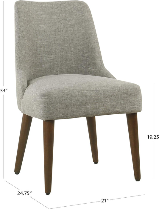 Home Decor | Upholstered Gayle Slide Dining Chair | Dining Chair Single | Decorative Home Furniture, Woven Gray