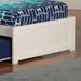 Concord Twin Size Platform Bed with Footboard & Twin Trundle in White