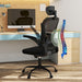 Office Desk Chair with Adjustable Headrest and Flip-Up Armrests