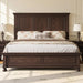 Solid Wood King Bed Frame with 65.2" High Headboard, Traditional Platform Bed with Heavy Duty Slats, No Box Spring Needed, Easy Assembly, Dark Brown