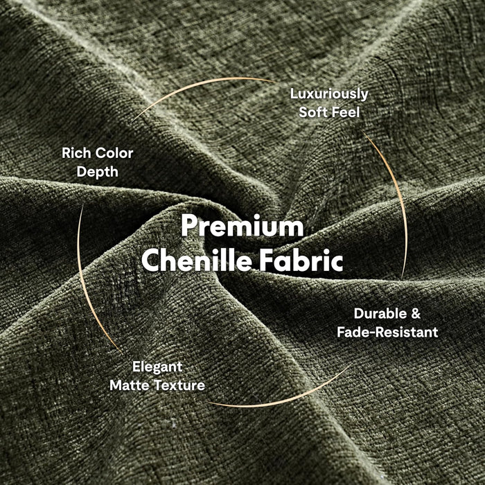 Accent Chairs Set of 2, Mid Century Modern Comfy Reading Chairs for Bedroom, Living Room, Small Spaces, Chenille Upholstered Armchairs with Removable Cover for Apartment, Waiting Room