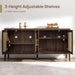 TV Stands for Living Room-Entertainment Center with Storage for Bedroom-Mid Century Modern Television Stands with 4 Doors 59" Media Console TV Cabinet Credenza for 45 50 55 60 65 Inch Tvs