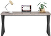 55 Inch Large Simple Industrial Computer Desk Study Writing Table Home Office Workstation,Grey