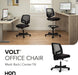 Volt Ergonomic Office Chair, Armless, Office Desk Computer Chair, Black