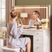 White 43 Inch Makeup Vanity Desk LEDIlluminatedMirror