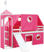 Pink CastleStyled Loft Bed With Slide PlayhouseTower