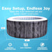 65 Inch 3 Person round Inflatable Hot Tub Spa with Control Panel, Floor Protector and Portable Hot Tub Cover，Hot Tub