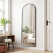 Arched Mirror Full Length, Upgraded 16"X59" Body Wall Mirrors with Shatter-Proof Glass, Floor Standing, Hanging or Leaning, Tall Arch Mirror with Stand Aluminum Alloy Frame for Bedroom Cloakroom