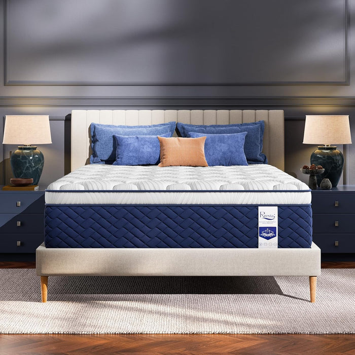 Firm Queen Mattress 14 Inch-Hotel Collection Cooling Hybrid Mattress in Box