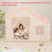Play Tent for Kids - Kids Tent Indoor with Mat and Ball Lights, Toddler Tent for Kids Ages 3-8, Kids Playhouse for Girls, 57" X 35" X 47" (Pink)