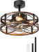 20 Inch Fandelier Caged Ceiling Fans with Lights and Remote