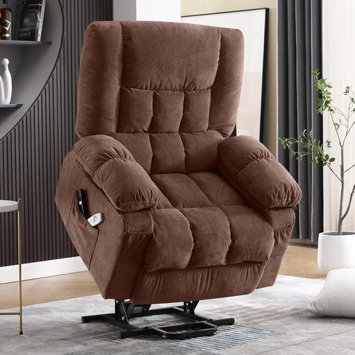 Brown Power Recliner with Massage & Heat