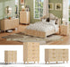 Wood 6 Drawers Dresser, 53.2" W Fluted Modern Dressers for Bedroom