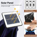 Solar Patio Umbrella with Centre Light, 9FT 2 Tiers, Navy Blue