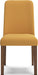 Lyncott Contemporary Dining Room Upholstered Side Chair with Foam Cushion, 2 Count, Yellow & Brown