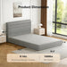No Assembly Required Queen Size Foam Bed Frame, Ultra-Lightweight Movable Platform Bed with 360° Soft Cushioning & Anti-Collision Edges, Tool-Free Stick-On Design, No Box Spring Needed, Grey
