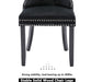 Tufted Dining Chairs Set of 4, Black Dining Chairs with Nailhead Back and Ring Pull Trim, Velvet Upholstered Dining Chairs for Kitchen/Bedroom/Dining Room