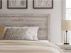 Signature Design by Ashley Jonnifer Queen Panel Bed Frame, Light Gray Bedroom Furniture with Panel Headboard, Engineered Wood and Decorative Laminate, Relaxed Casual Style