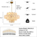 Natural Alabaster round Chandelier, 31.5" Modern Marble Chandelier with 50 Stone Texture Panels, 12-Light Dimmable Spanish Alabaster Chandeliers for Living Room, Dining Room, Hallway