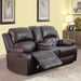 Manual Leather Recliner Sofa Set for Living Room Furniture Set,Leather Recliner Couch Set for Home/Office,Leather Reclining Sofa Set for 3-Pieces(Sofa+Loveseat+Chair) Brown