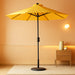Patio Umbrella 9FT Outdoor Umbrella Patio for Garden Yellow | Large UPF50+ Fade-Resistant Design, Easy Push-Button Tilt & Crank, Heavy-Duty 8 Sturdy Ribs for Pool Backyard, Deck& Garden