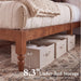 12" Japanese Joinery Solid Wood Queen Bed Frame with Turned Legs