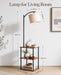 Floor Lamp with Table, Side Table for Living Room, 3 CCT 9W LED Bulb
