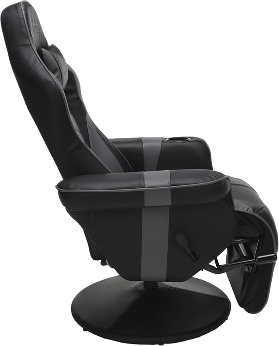 900 Gaming Recliner - Video Games Console Recliner Chair, Computer Recliner, Adjustable Leg Rest and Recline, Recliner with Cupholder, Reclining Gaming Chair with Footrest - Gray