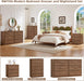 Dresser for Bedroom 5 Drawer 45" Tall with Gold Handle Closet Storage