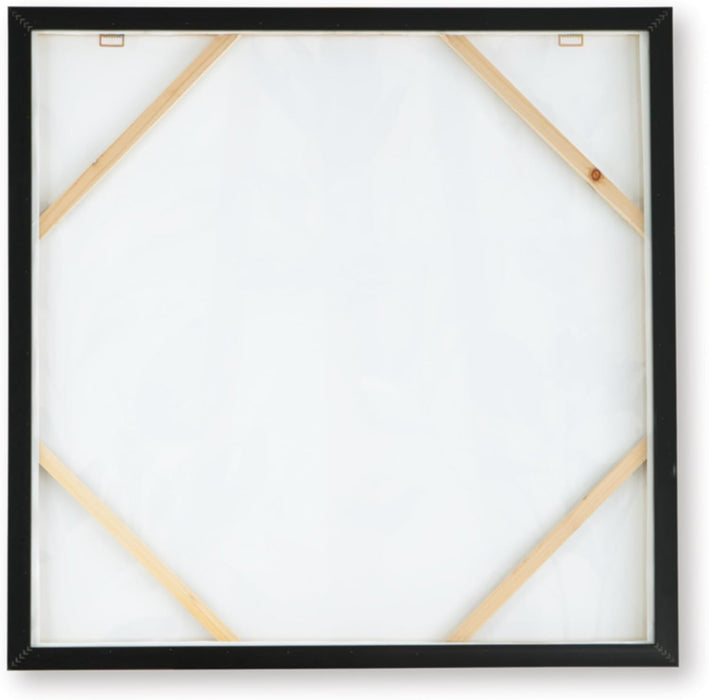 Trulow Floral Wall Art, Hand Painted Embellishment, Framed, Gallery Wrapped Canvas, 40" W X 1.38" D X 40" H, Tan/Brown/Black